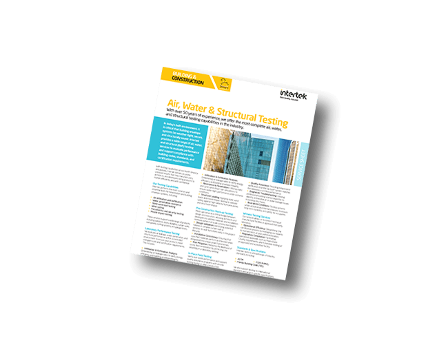 Air, Water, and Structural Testing | Fact Sheet
