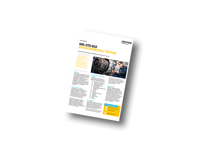 MIL-STD-810: Environmental Engineering Considerations & Performance Testing | Fact Sheet
