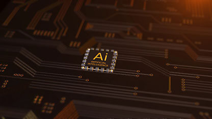 Still Image of 3d Ai Circuit Board Binary Code Processor And Tech Chip For Digital Data Flow