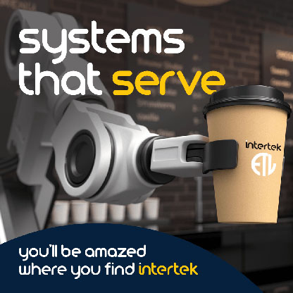 A cup of coffee being served by a service robot