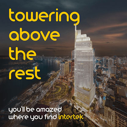 An aerial view of the Vietcombank tower in Vietnam